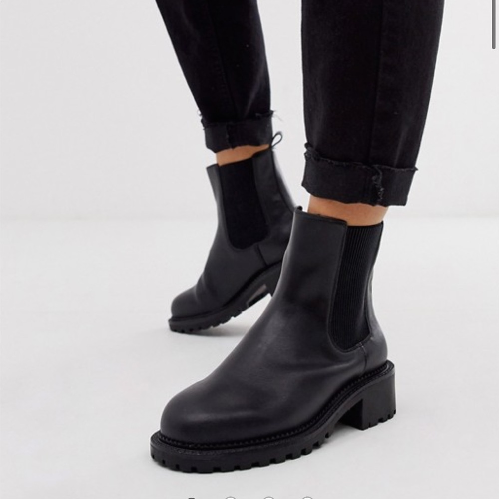 ASOS black leather boots